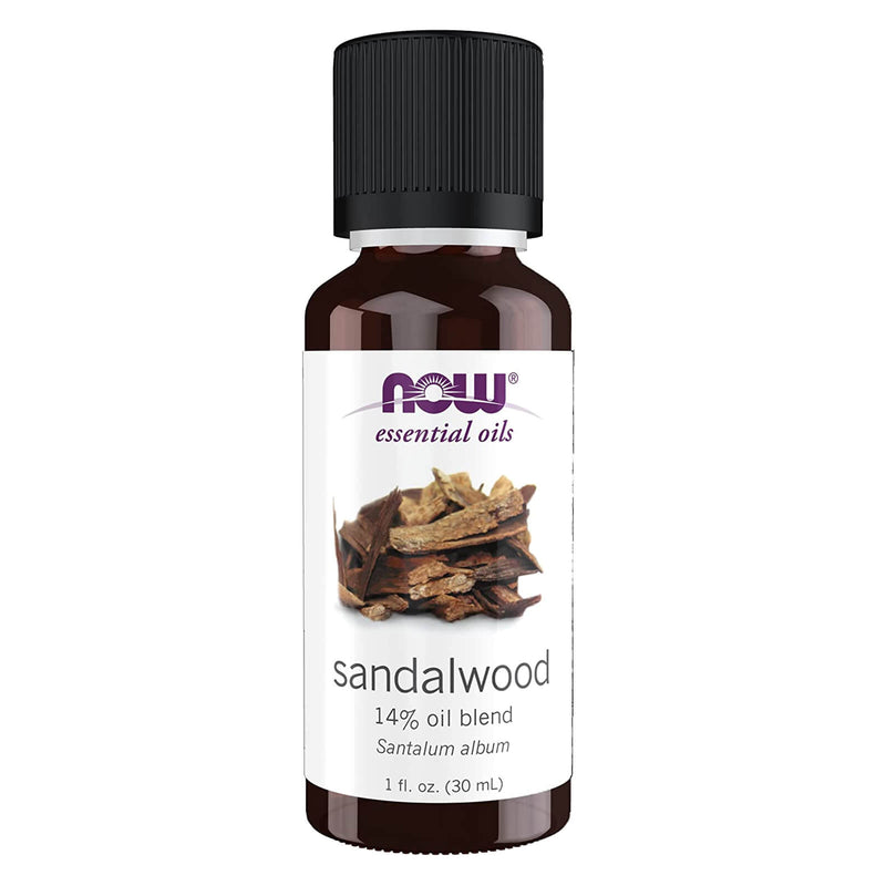 CLEARANCE! NOW Foods Sandalwood Oil Blend 1 fl oz, Stain or Minor Damage - DailyVita