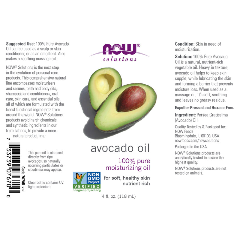 CLEARANCE! NOW Foods Avocado Oil 4 fl oz, BEST BY 09/2024