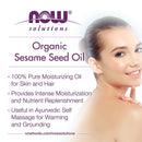 CLEARANCE! NOW Foods Sesame Seed Oil Organic 8 fl oz, Stain or Minor Damage - DailyVita