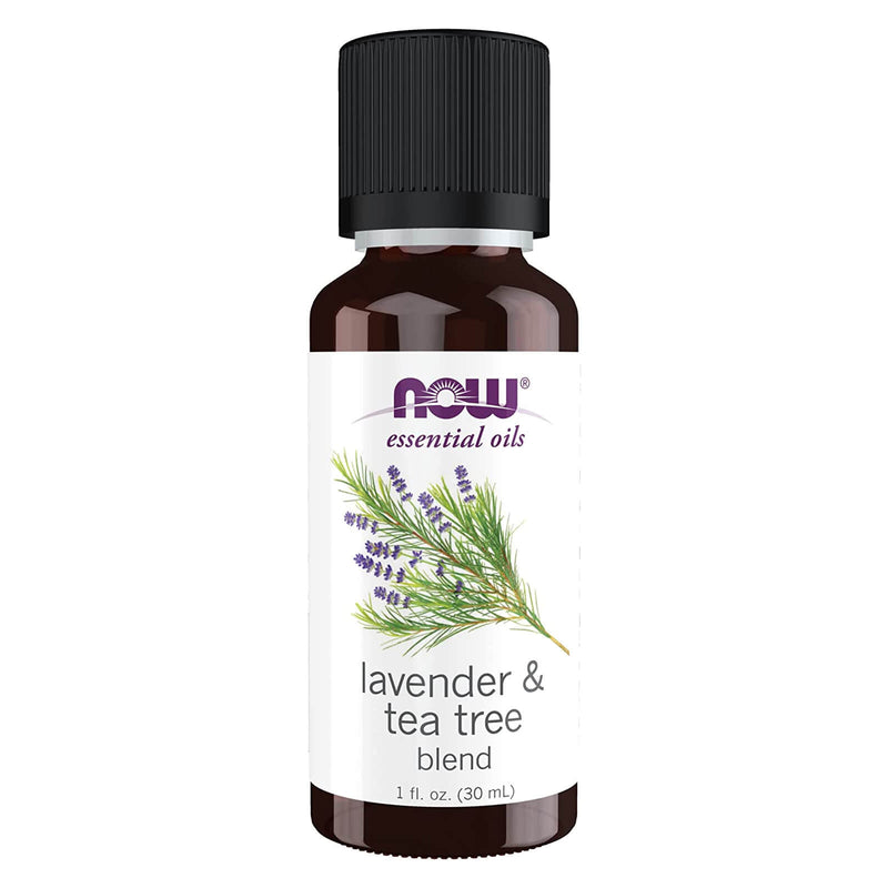 CLEARANCE! NOW Foods Lavender & Tea Tree Oil Blend 1 fl oz, Stain or Minor Damage - DailyVita