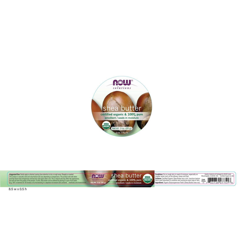 NOW Foods Shea Butter Organic & Pure 3 oz - DailyVita