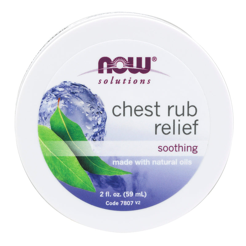 CLEARANCE! NOW Foods Chest Rub Relief 2 fl oz, BEST BY 01/2025