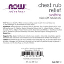CLEARANCE! NOW Foods Chest Rub Relief 2 fl oz, BEST BY 02/2026 - DailyVita
