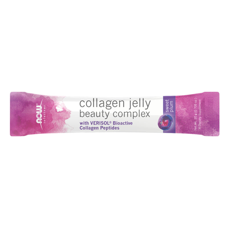 NOW Collagen Jelly Beauty Complex, Sweet Plum - 10 Jelly Sticks - DailyVita