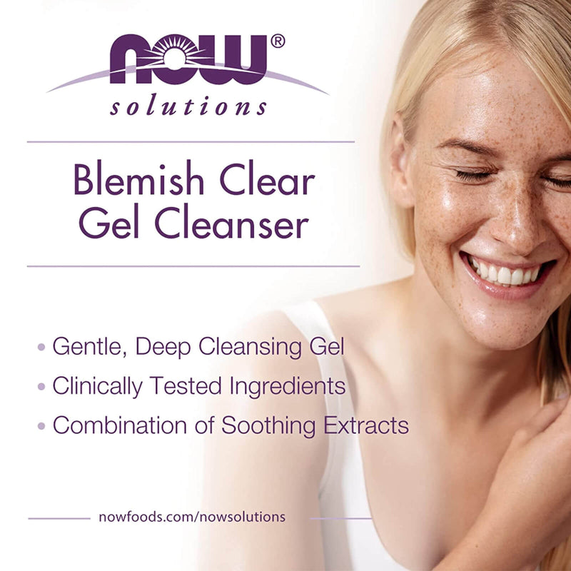 CLEARANCE! NOW Foods Blemish Clear Gel Cleanser 4 fl oz, BEST BY 03/2025