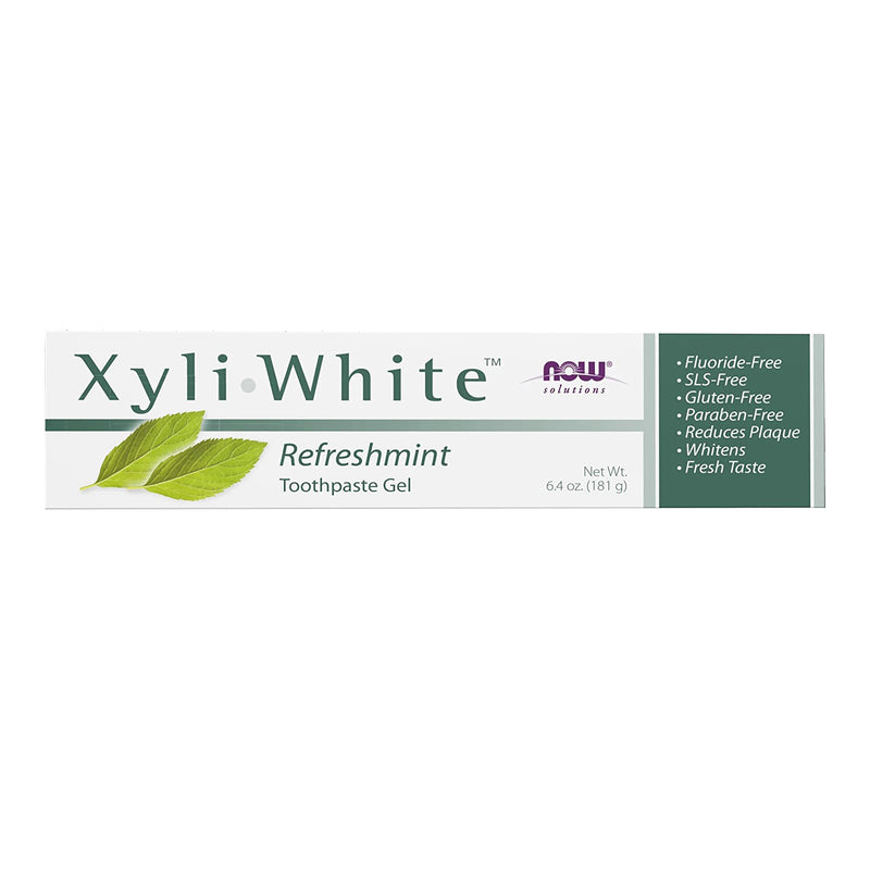 CLEARANCE! NOW Foods Xyliwhite Refreshmint Toothpaste Gel 6.4 oz, Outer Box Damaged - DailyVita