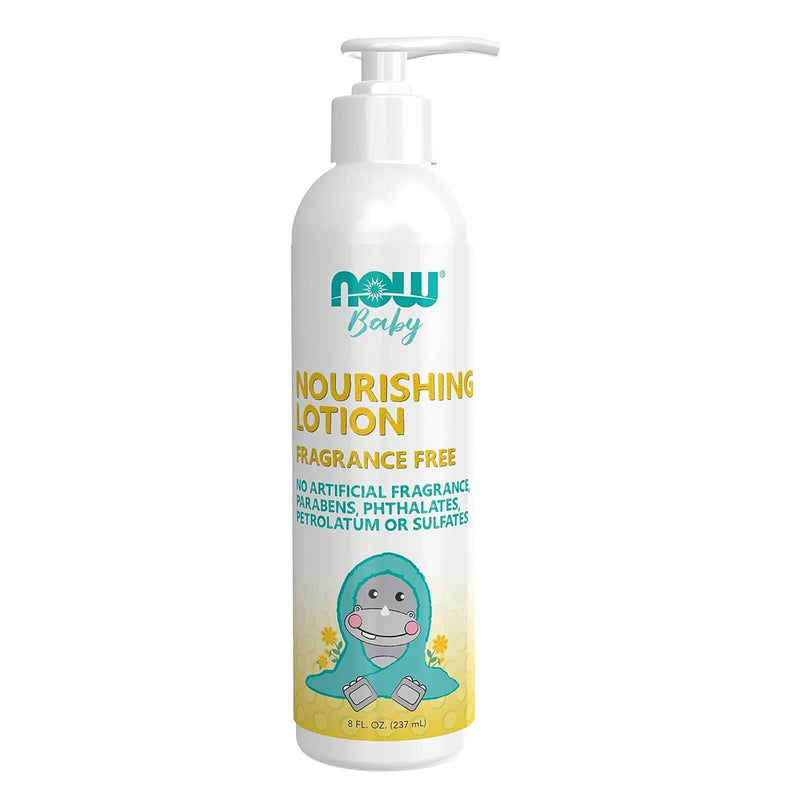 CLEARANCE! Now Foods Nourishing Baby Lotion, Fragrance Free, 8 Oz, BEST BY 03/2025