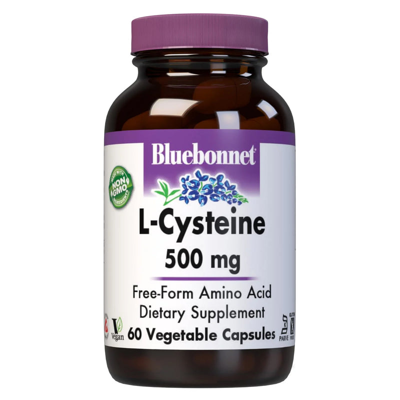 CLEARANCE! Bluebonnet L-Cysteine 500 mg 60 Veg Capsules, BEST BY 04/2025