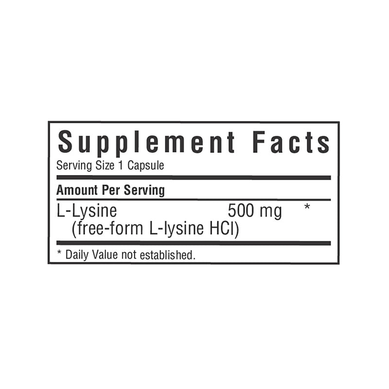 CLEARANCE! Bluebonnet L-Lysine 500 mg 50 Veg Capsules, BEST BY 01/2025