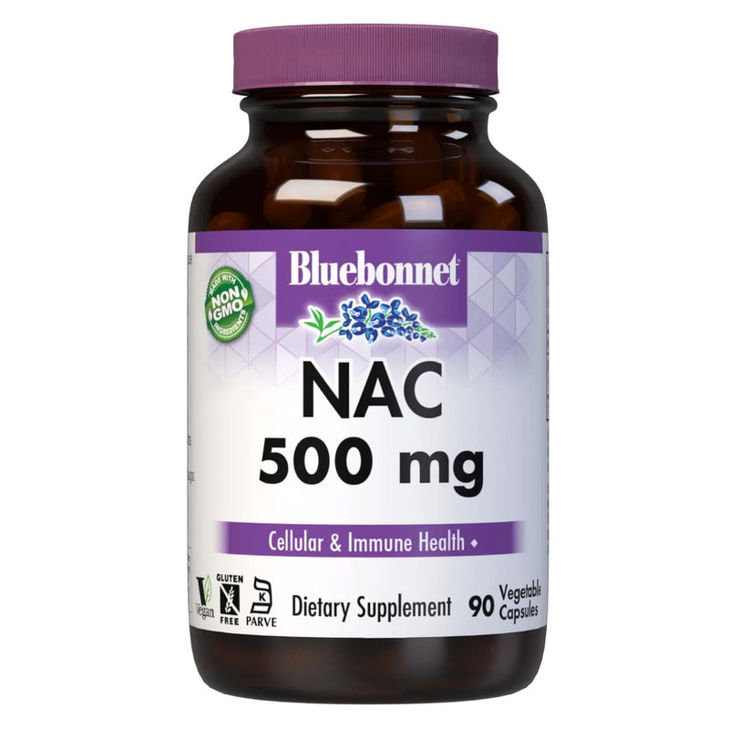 CLEARANCE! Bluebonnet NAC N-Acetyl Cysteine 500 mg 90 Veg Capsules - FLASH DEAL, BEST BY 09/2024