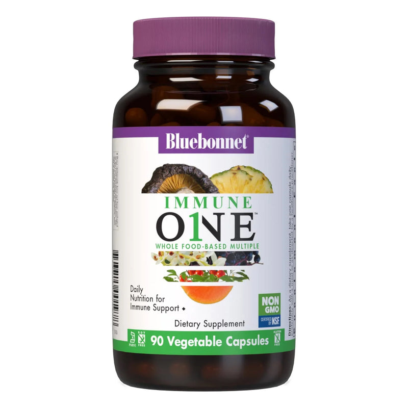 CLEARANCE! Bluebonnet IMMUNE ONE™ WHOLE FOOD-BASED MULTIPLE, 90 Vegetarian Capsules - SUPER DEAL!, BEST BY 02/2025