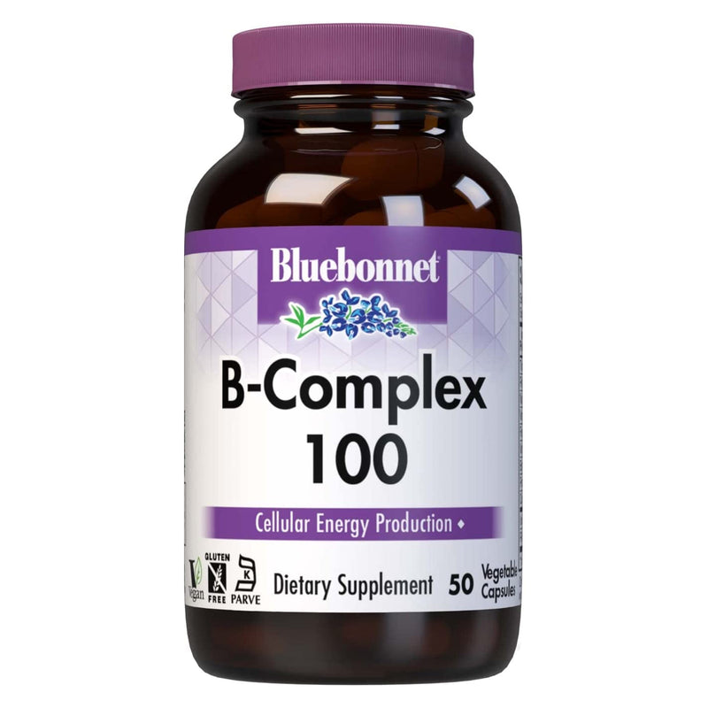 CLEARANCE! Bluebonnet B-Complex 100 50 Veg Capsules, BEST BY 08/2024 - DailyVita