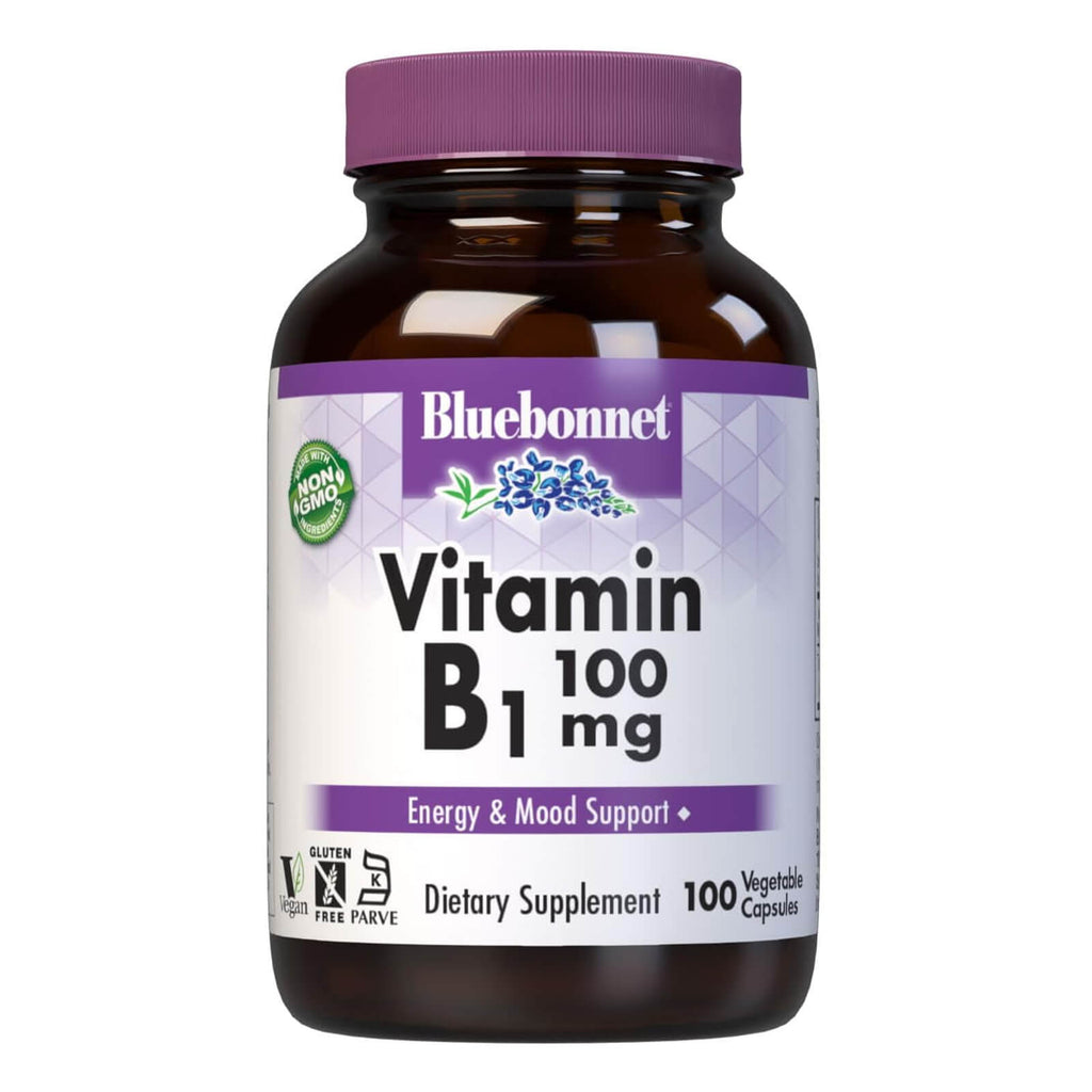 Bluebonnet Vitamin B1 100 Mg 100 Vegetable Capsules - DailyVita