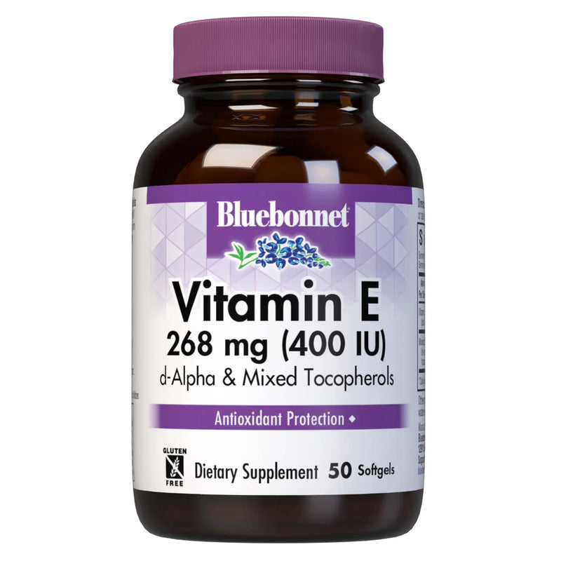 CLEARANCE! Bluebonnet Vitamin E 268 mg (400 IU) Mixed 50 Softgels, BEST BY 02/2026 - DailyVita