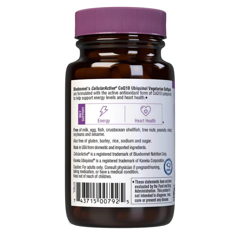 CLEARANCE! Bluebonnet Cellular Active CoQ10 Ubiquinol 100 mg 30 Vegetarian Softgels, BEST BY 11/2025 - DailyVita