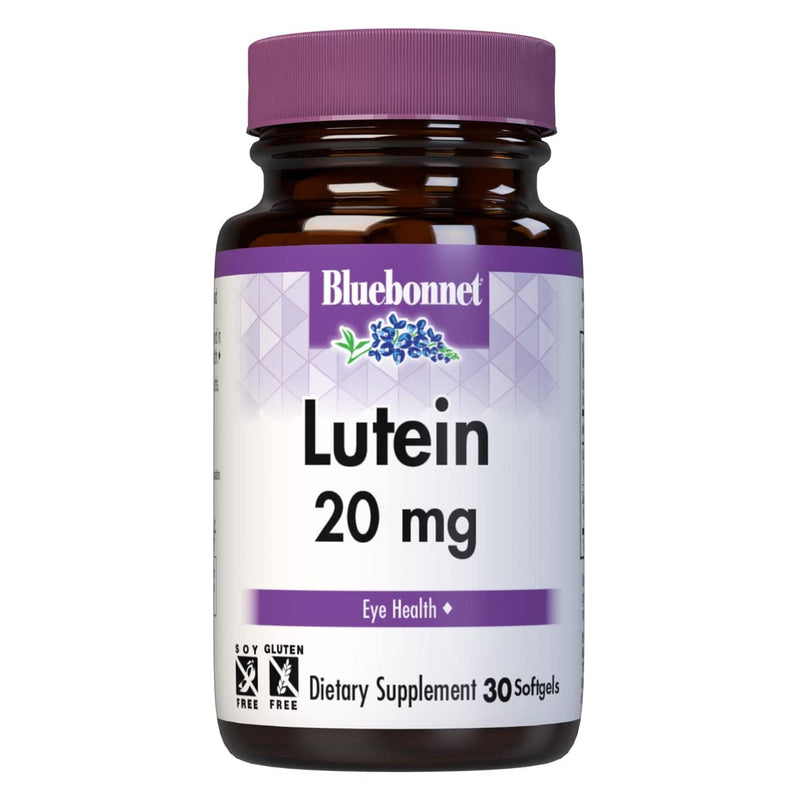 CLEARANCE! Bluebonnet Lutein 20 mg 30 Softgels, BEST BY 12/2024