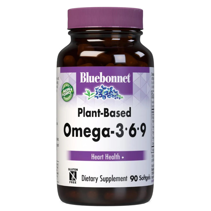 CLEARANCE! Bluebonnet Plant Based Omega 3-6-9 1000 mg 90 Softgels, BEST BY 11/2024