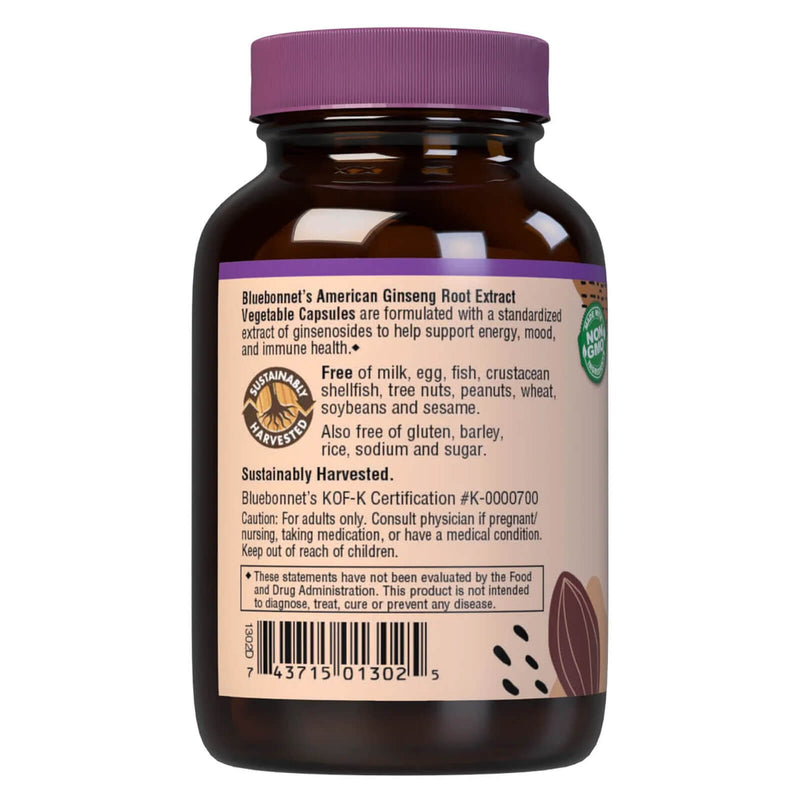 CLEARANCE! Bluebonnet American Ginseng Root Extract 60 Veg Capsules, BEST BY 06/2024 - DailyVita