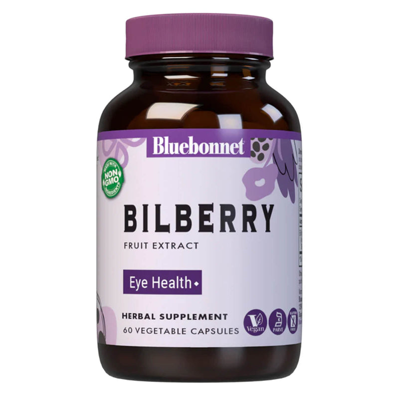 Bluebonnet Bilberry Fruit Extract 60 Vegetable Capsules