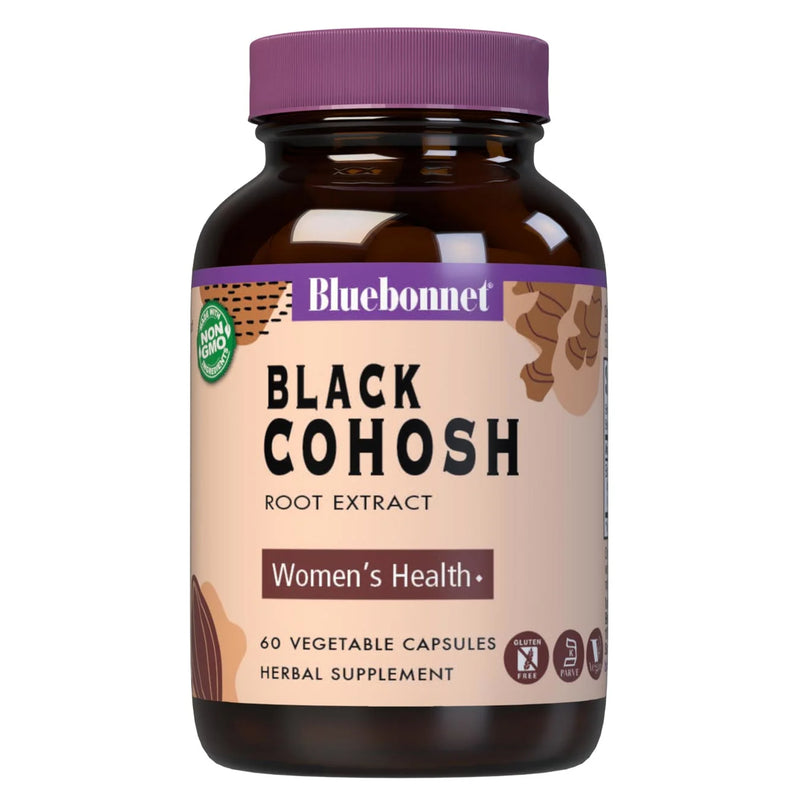 CLEARANCE! Bluebonnet Black Cohosh Root Extract 60 Veg Capsules, BEST BY 01/2025