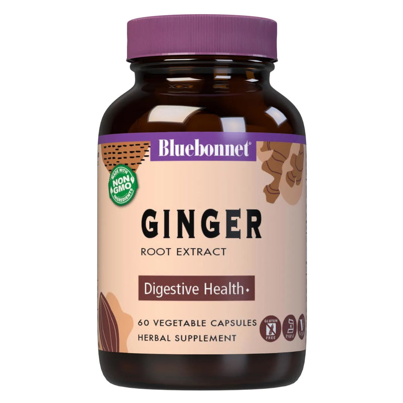 CLEARANCE! Bluebonnet Ginger Root Extract 60 Veg Capsules, BEST BY 06/2024 - DailyVita