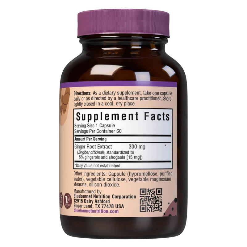 CLEARANCE! Bluebonnet Ginger Root Extract 60 Veg Capsules, BEST BY 02/2026 - DailyVita