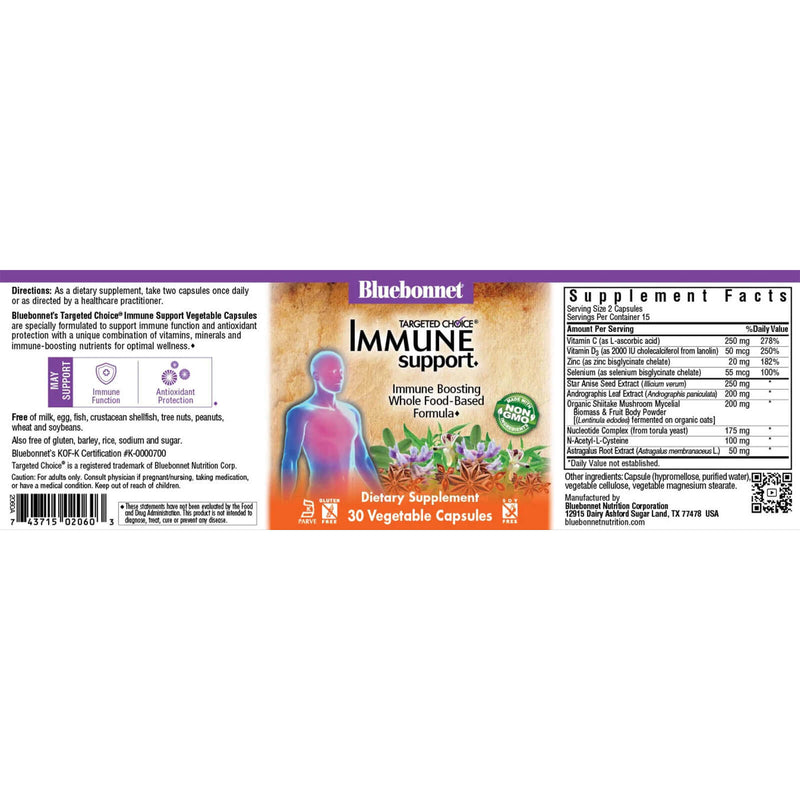 CLEARANCE! Targeted Choice Immune Support 30 Vegetable Capsules, BEST BY 01/2025