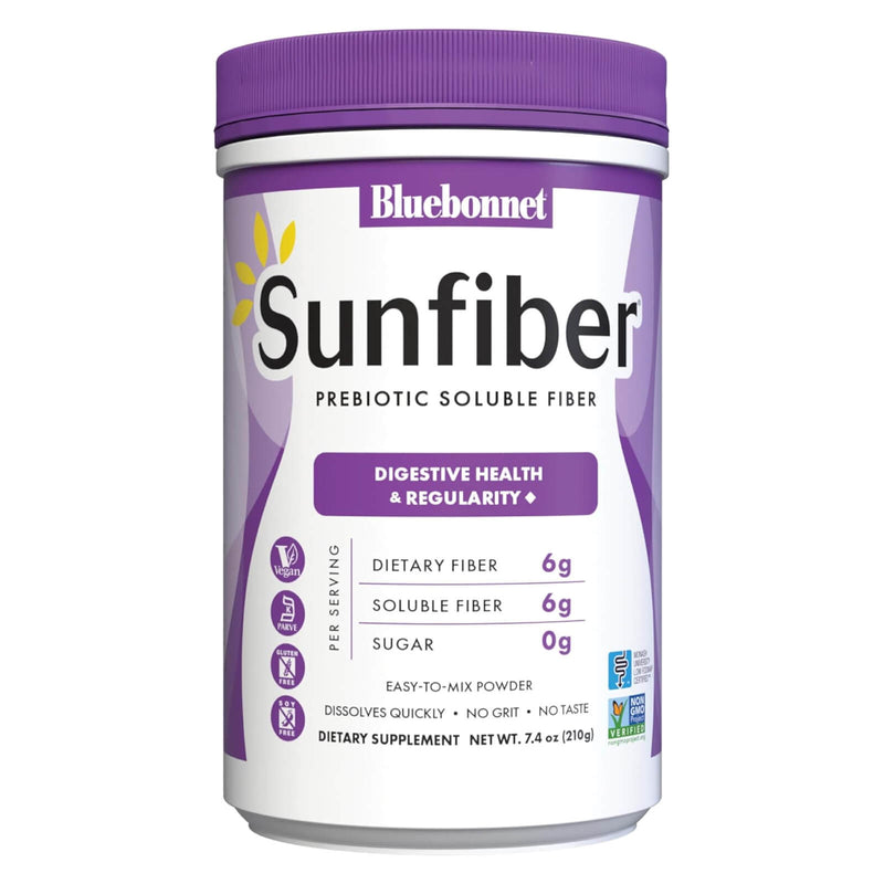 Bluebonnet Sunfiber Prebiotic Soluble Fiber 7.4 Oz Powder