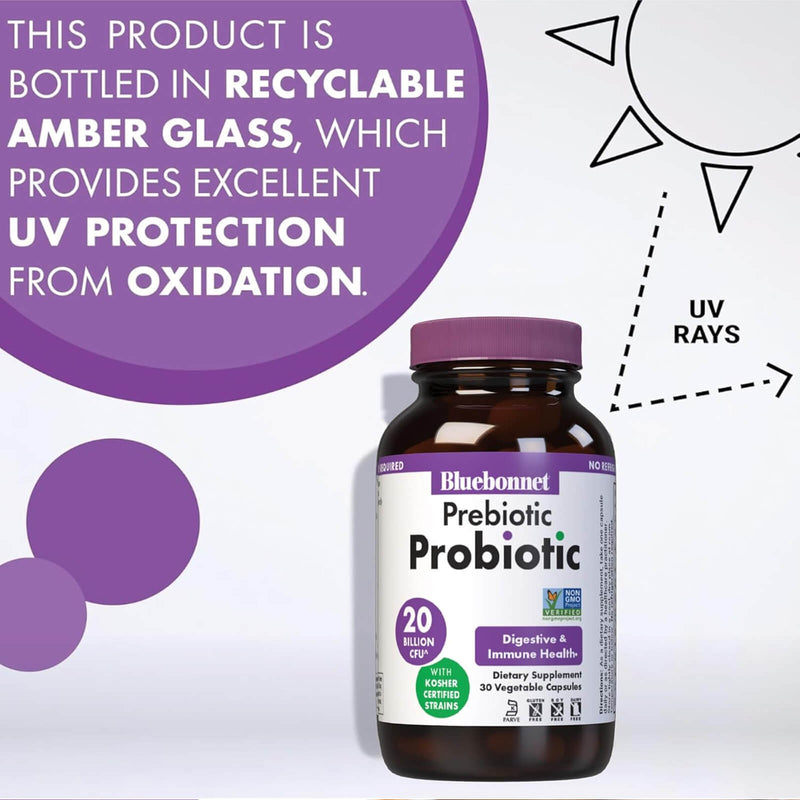 Bluebonnet 益生元益生菌200亿张CFU^ 30 VEG胶囊