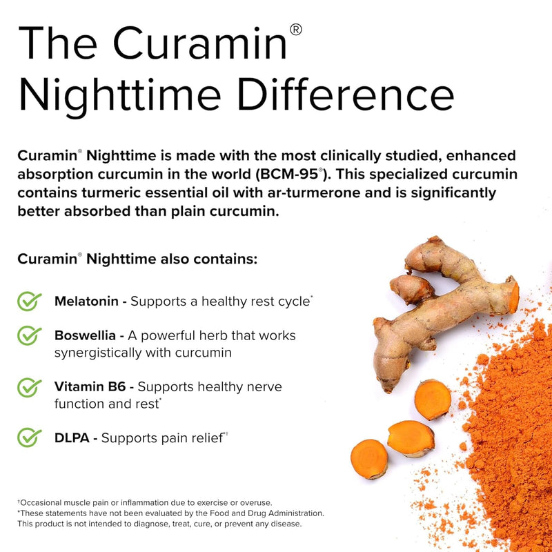 CLEARANCE! Terry Naturally Curamin NIGHTTIME Pain Relief - Curamin PM - 60 Caps, BEST BY 11/2025 - DailyVita
