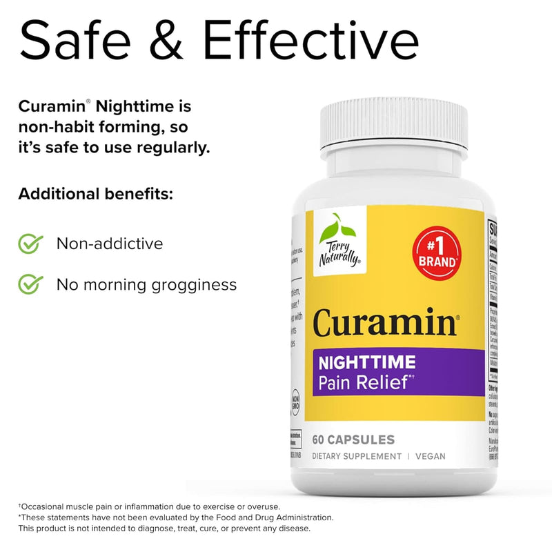 Terry Naturally Curamin NIGHTTIME Pain Relief - Curamin PM - 60 Caps - DailyVita