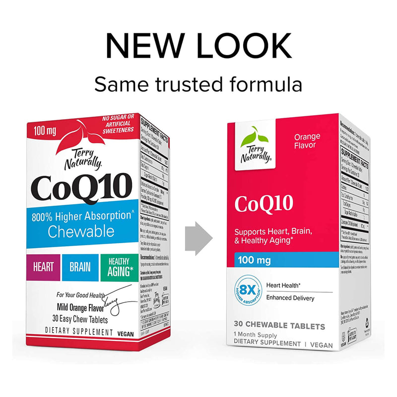 Terry Naturally CoQ10 Chewable 100 mg 30 Chew Tabs - DailyVita
