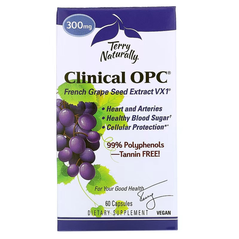 CLEARANCE! Terry Naturally Clinical OPC - 300 mg 60 Caps, BEST BY 01/2025