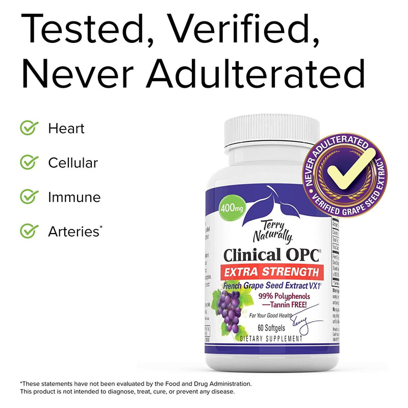 CLEARANCE! Terry Naturally Clinical OPC - 300 mg 60 Caps, BEST BY 01/2025