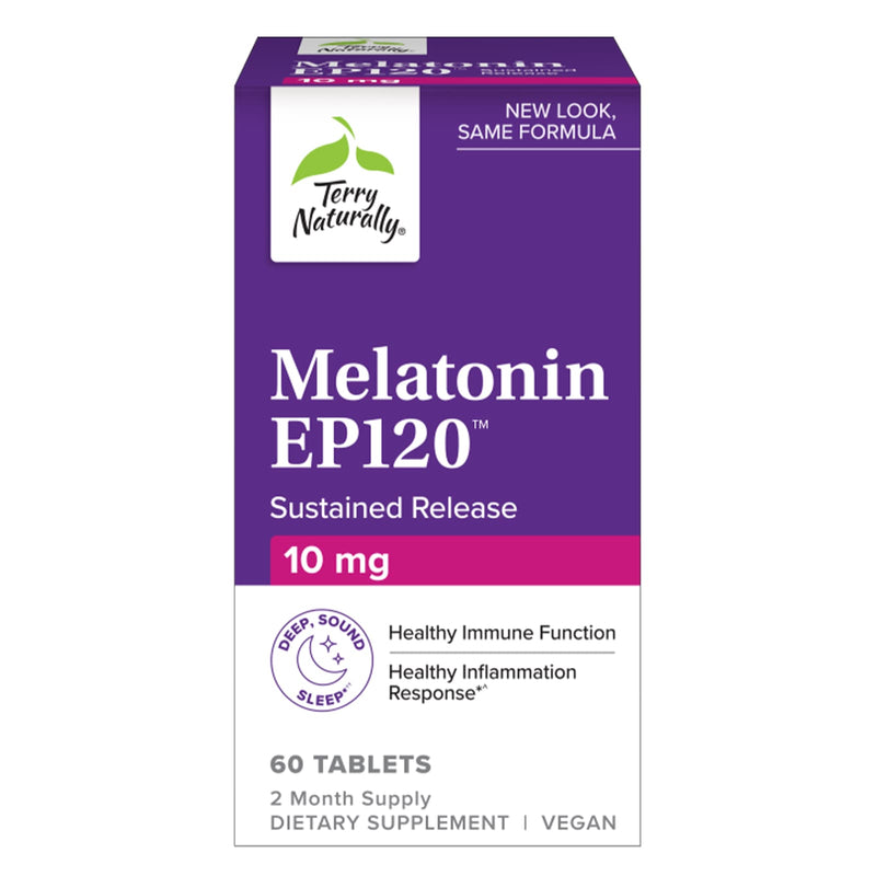 Terry Naturally Melatonin EP120 Sustained Release 10 mg 60 Vegan Tablets - DailyVita