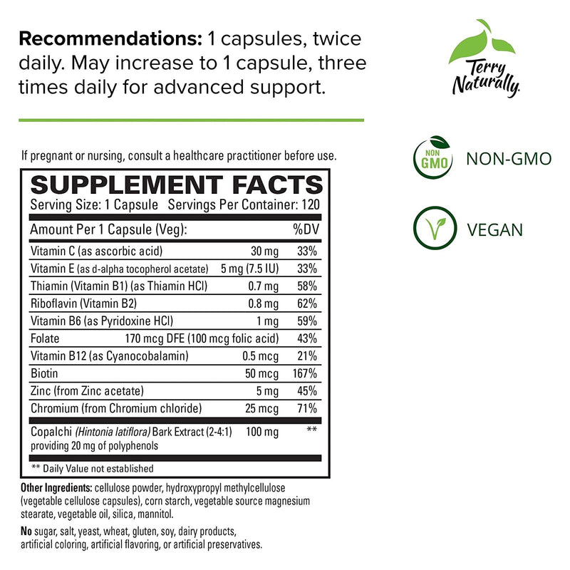 CLEARANCE! Terry Naturally Sucontral D Blood Sugar Balance 120 Caps, BEST BY 11/2025 - DailyVita