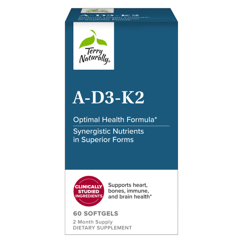 Terry Naturally A - D3 - K2 Optimal Health Formula - 60 Softgels