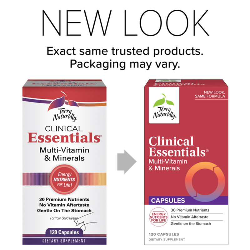 Terry Naturally Clinical Essentials Multi-Vitamin & Minerals 120 Capsules - DailyVita