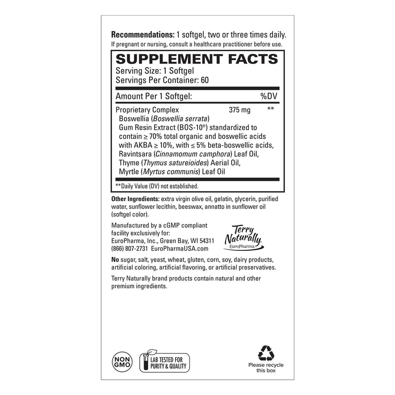 Terry Naturally BosMed Respiratory Support 60 Softgels