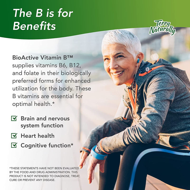 CLEARANCE! Terry Naturally BioActive Vitamin B 60 Caps, BEST BY 09/2025 - DailyVita