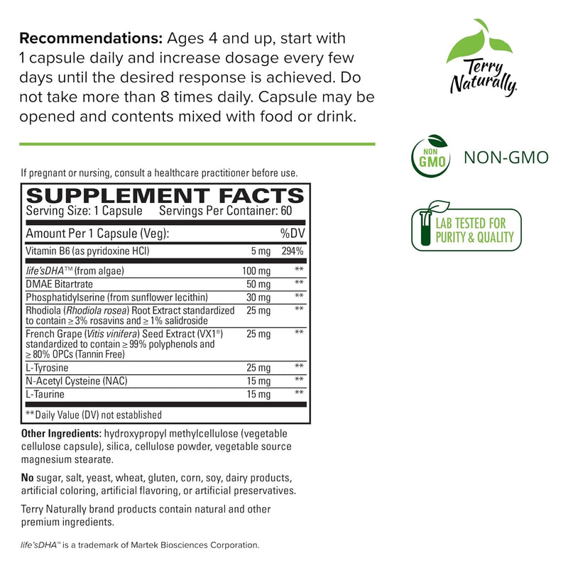 CLEARANCE! Terry Naturally Calm Kids 60 Caps, BEST BY 11/2025 - DailyVita