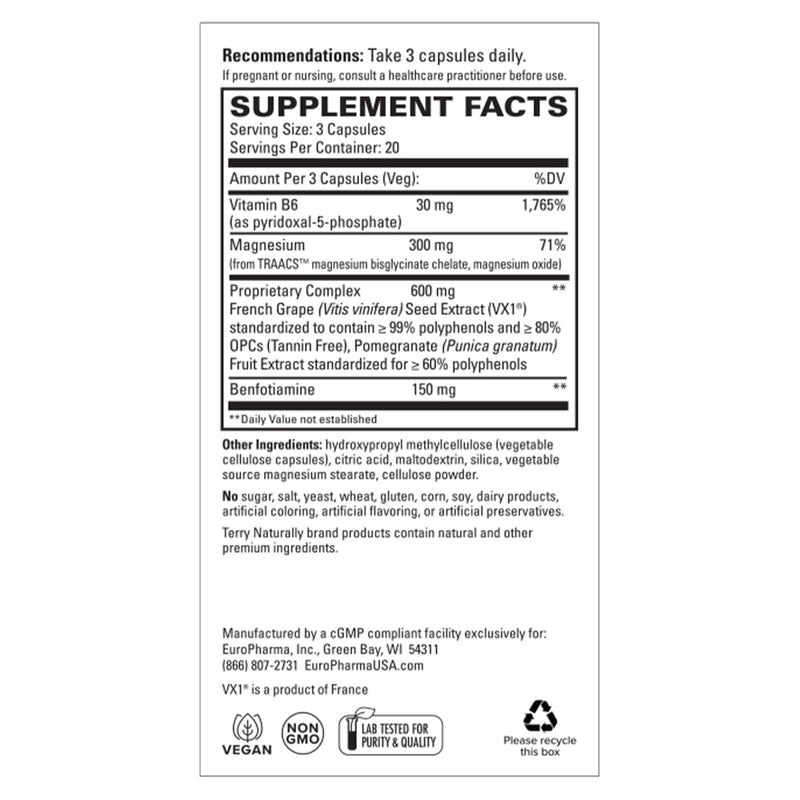 CLEARANCE! Terry Naturally Clinical OPC Heart 60 Caps, BEST BY 02/2026 - DailyVita