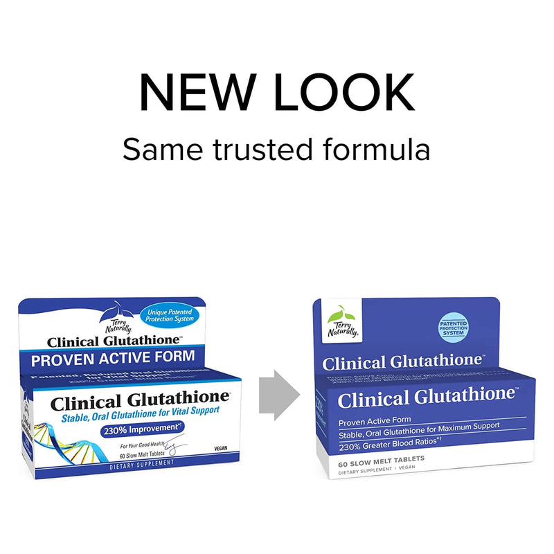 CLEARANCE! Terry Naturally Clinical Glutathione 60 Slow-Melt Tabs, BEST BY 03/2026 - DailyVita