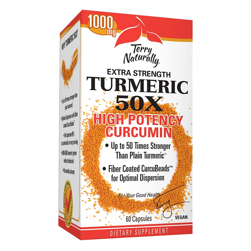 CLEARANCE! Terry Naturally Turmeric 50X 60 Caps, BEST BY 09/2024