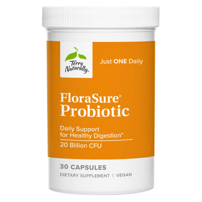 Terry Naturally FloraSureA Probiotic - Daily Support for Healthy Digestion (Formerly Colon & Bowel Probiotic) 30 Caps - DailyVita