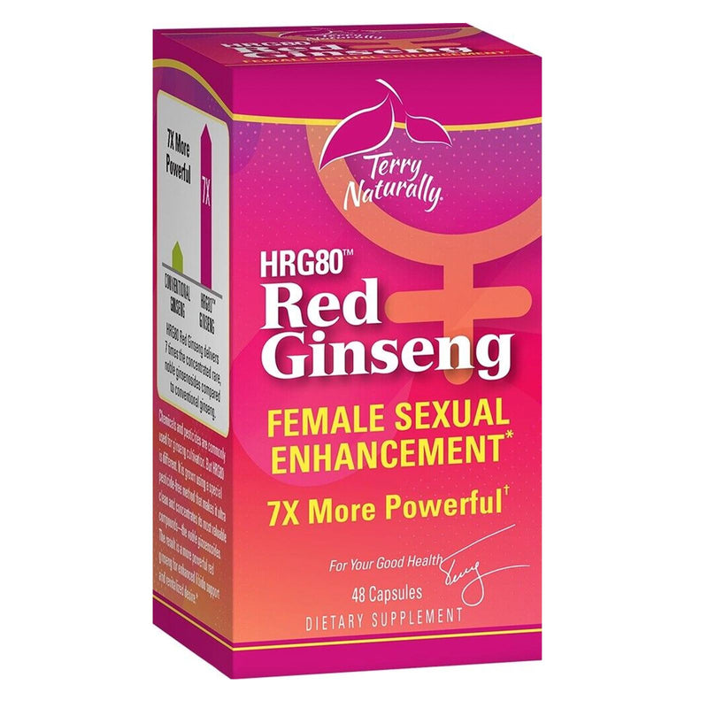 CLEARANCE! Terry Naturally HRG80 Red Ginseng Female Sexual Enhancement 48 Caps, BEST BY 06/2024 - DailyVita