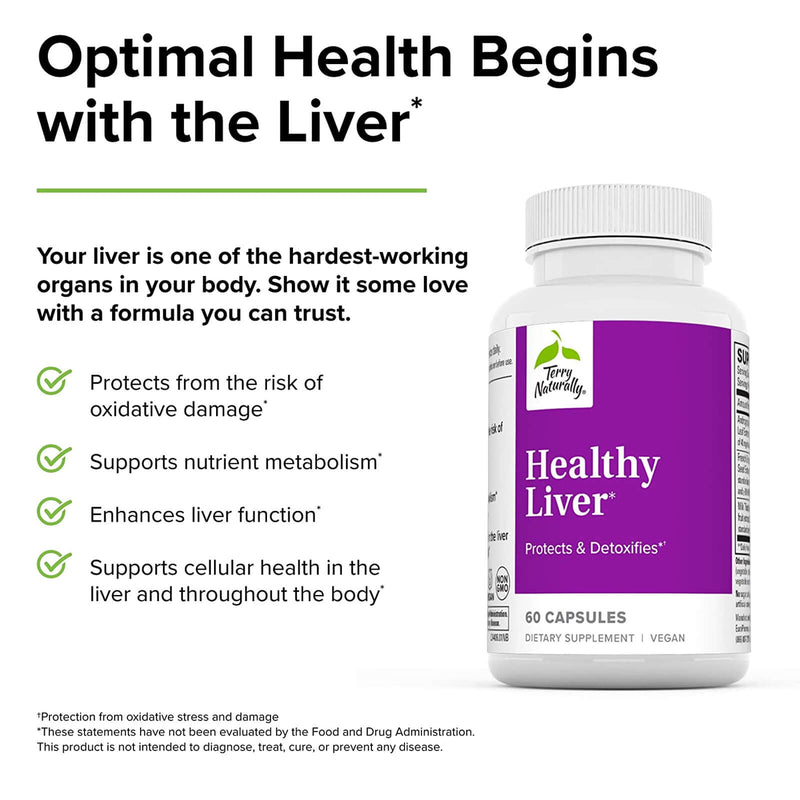 Terry Naturally Healthy Liver - Protects and Detoxifies - 60 Capsules - DailyVita