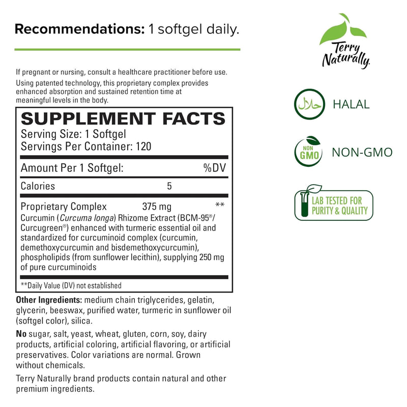 Terry Naturally CuraMed 375 mg 120 Softgels