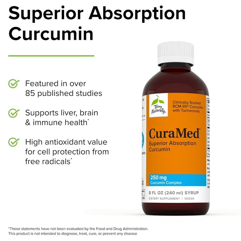 Terry Naturally CuraMed Syrup 250 mg 8 oz./200 ml Syrup - DailyVita