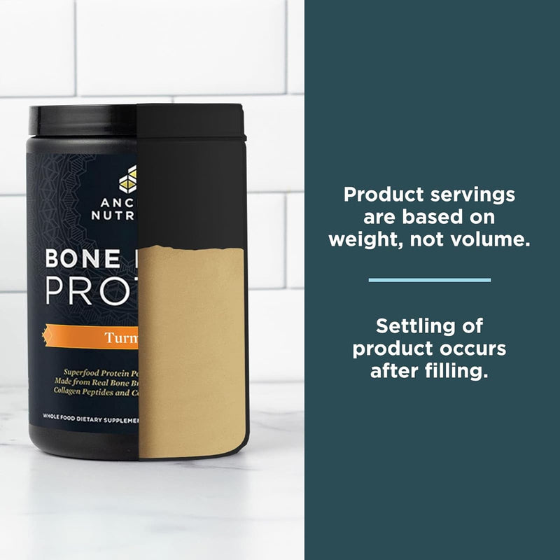 Ancient Nutrition, Bone Broth Protein, Turmeric, 20 Servings, 16.2 oz (460 g) - DailyVita